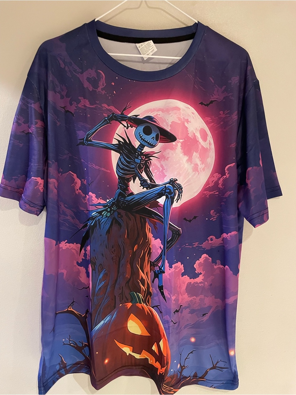Jack Skeleton Nightmare Before Christmas 3D double sided Graphic t-shirt